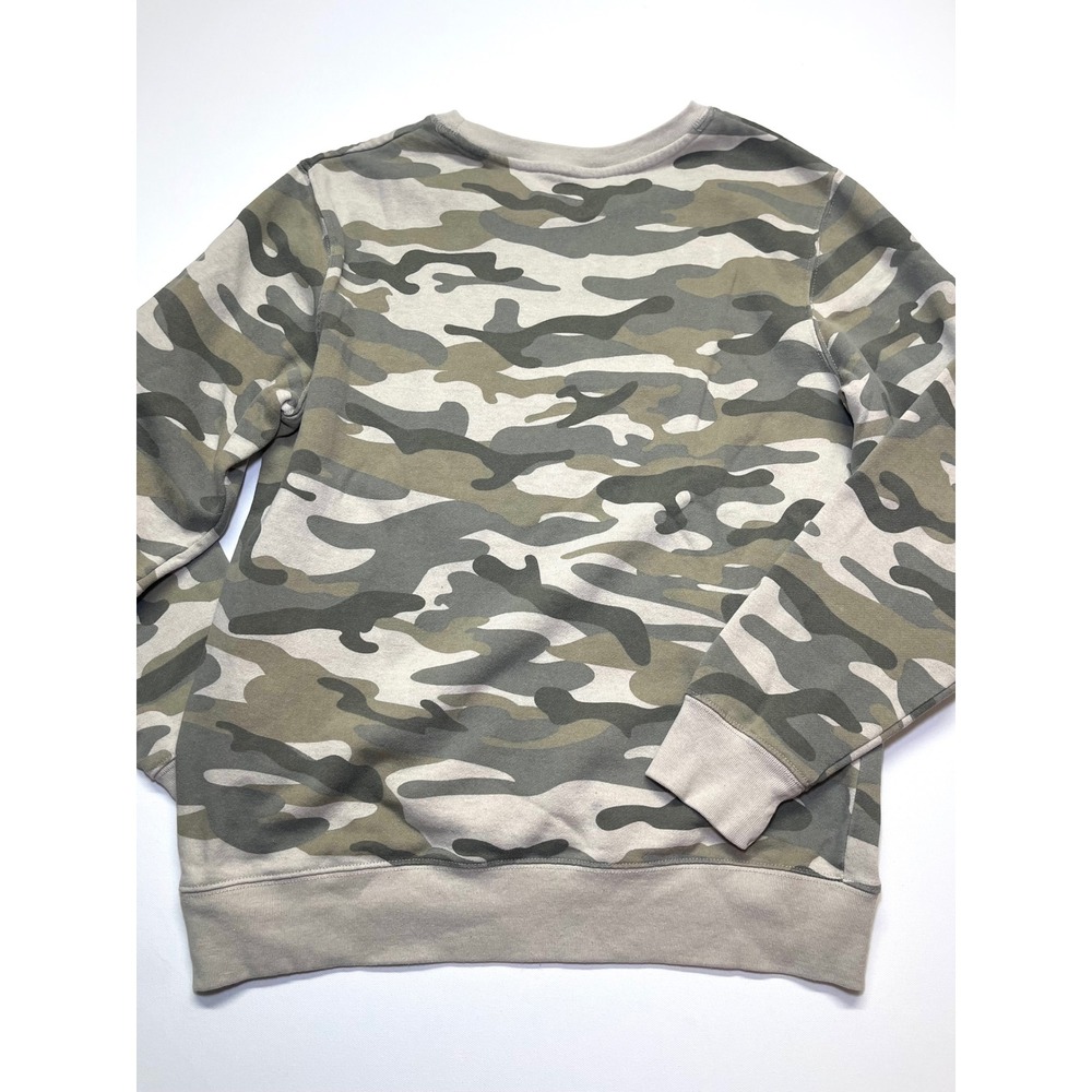 Home State Texas Camo Sweatshirt Large Green Tan Camouflage Fleece Pullover 0382 - Picture 8 of 8